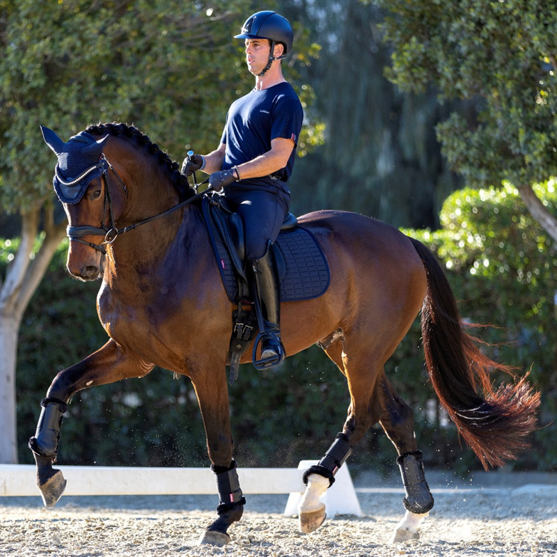 LeMieux Le Cool Grip Dressage Pad - Navy-3