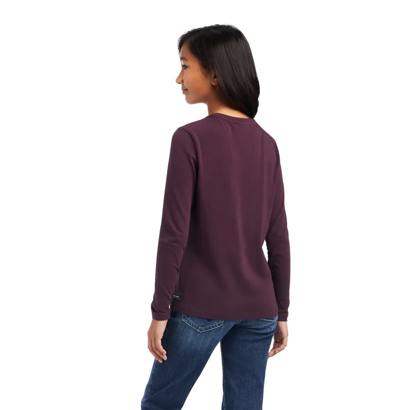 Ariat Youth Dream Long Sleeve T-Shirt - Mulberry -1