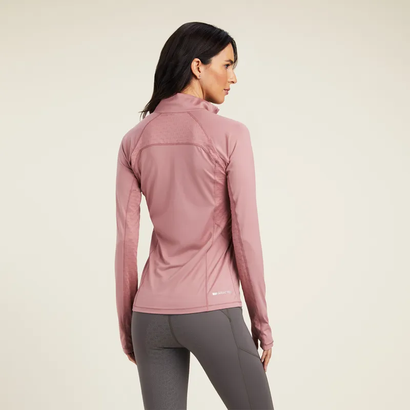 Ariat Women's Lowell 2.0 1/4 Zip Baselayer - Nostalgia Rose -1