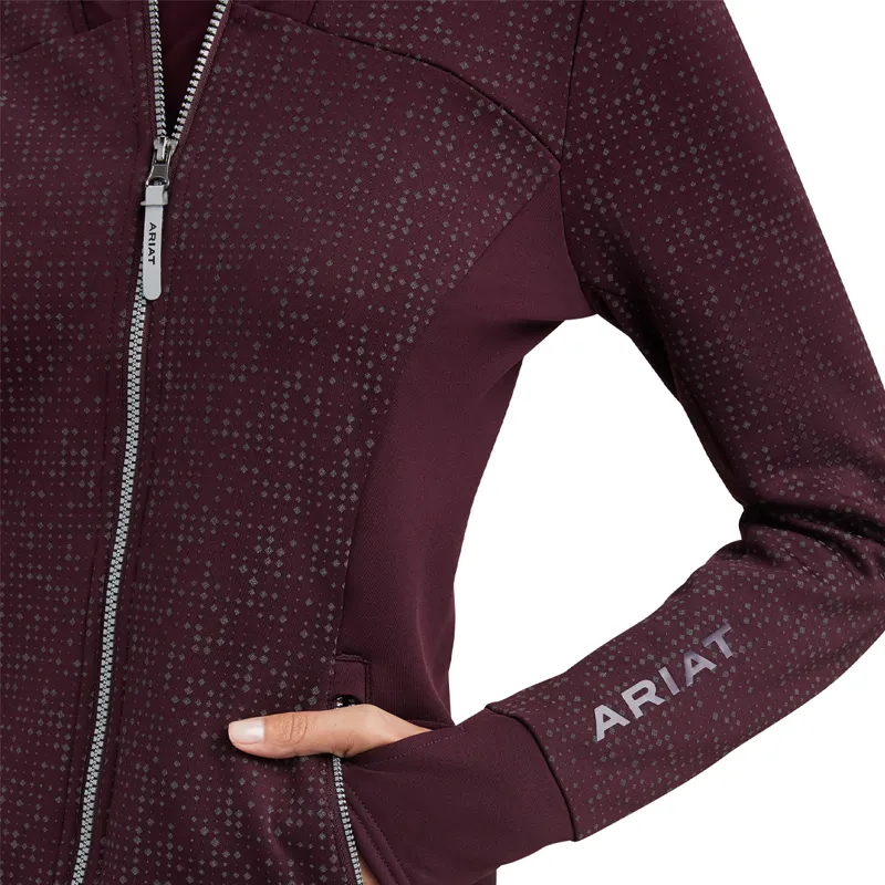 Ariat Women's Lumina Full Zip Sweatshirt - Mulberry -2