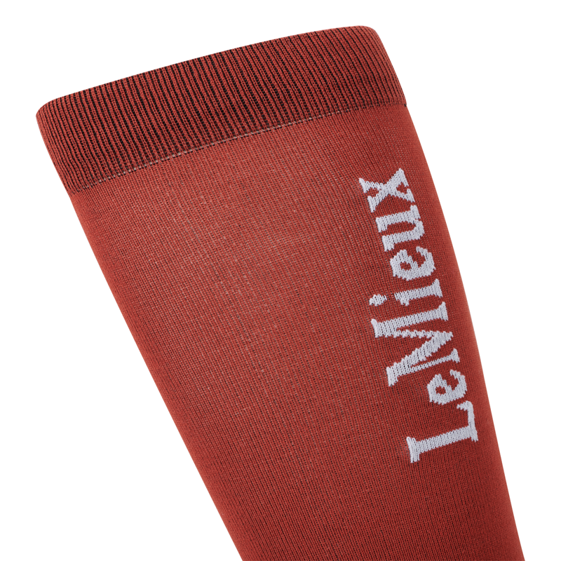LeMieux Competition Socks Twin Pack - Sienna-1