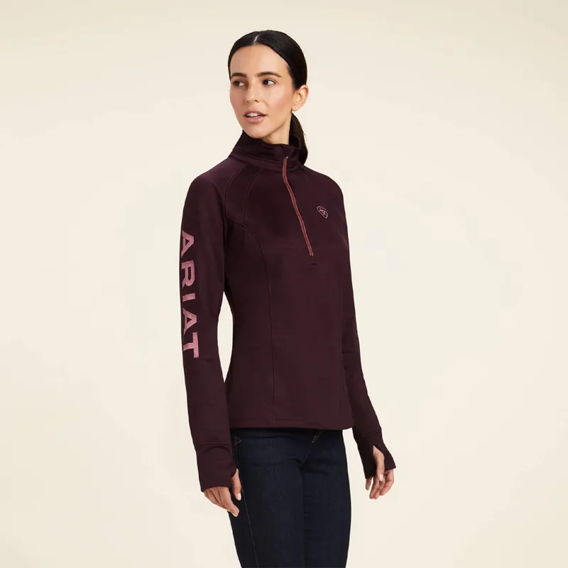 Ariat Women's Tek Team 1/2 Zip Sweatshirt - Mulberry