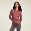 Ariat Women's Prophecy 1/4 Zip Baselayer - Wild Ginger Bit Jaquard 