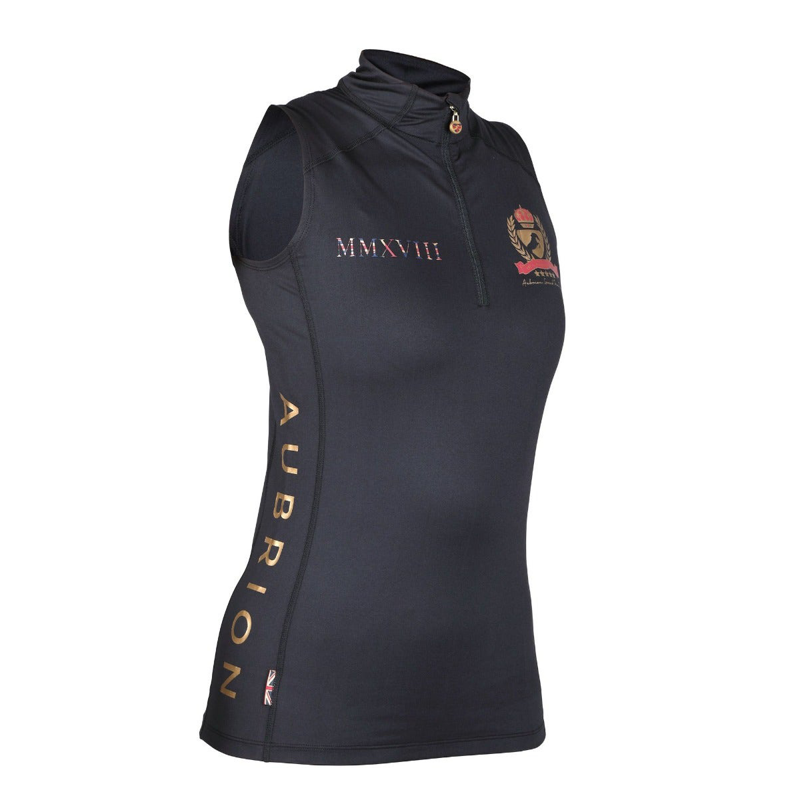 Aubrion Team Sleeveless Base Layer - Black-1