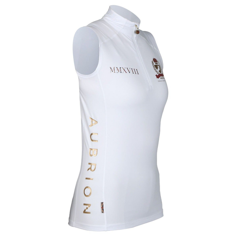 Aubrion Team Sleeveless Base Layer - White-1