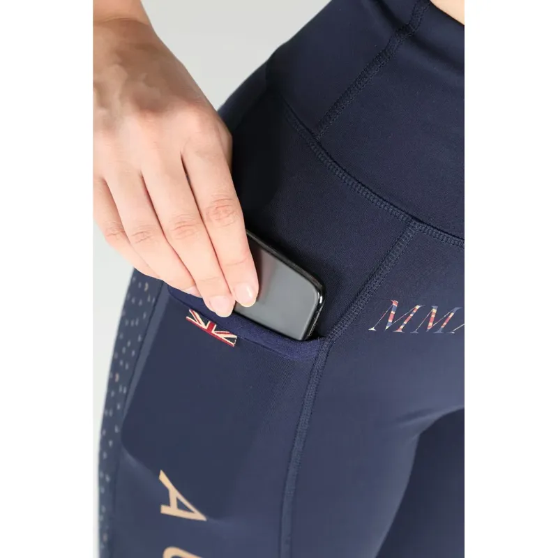 Aubrion Team Riding Tights - Navy-2