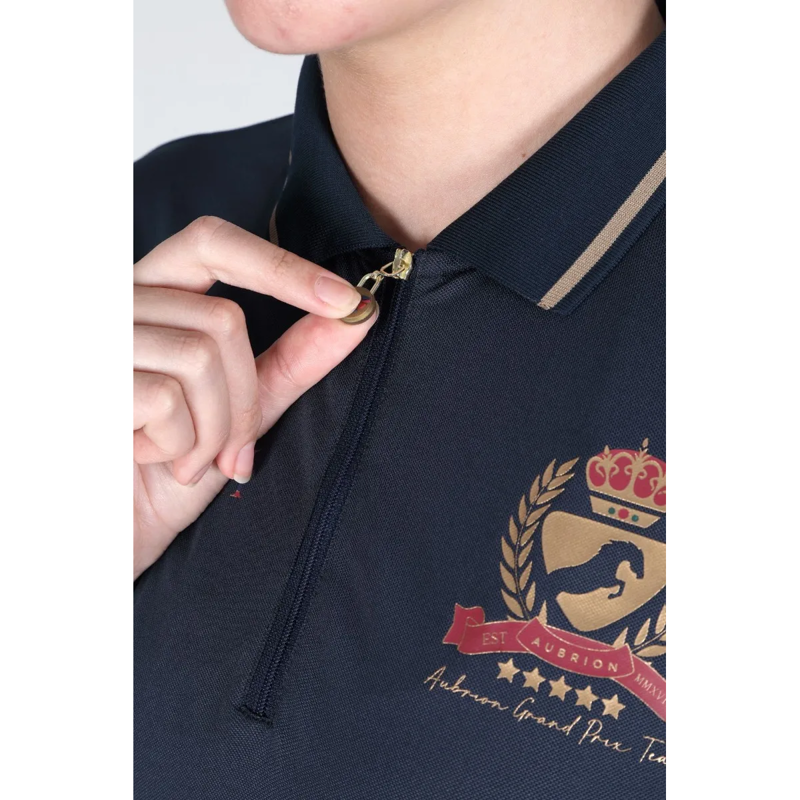 Aubrion Team Tech Polo - Maids - Navy-2