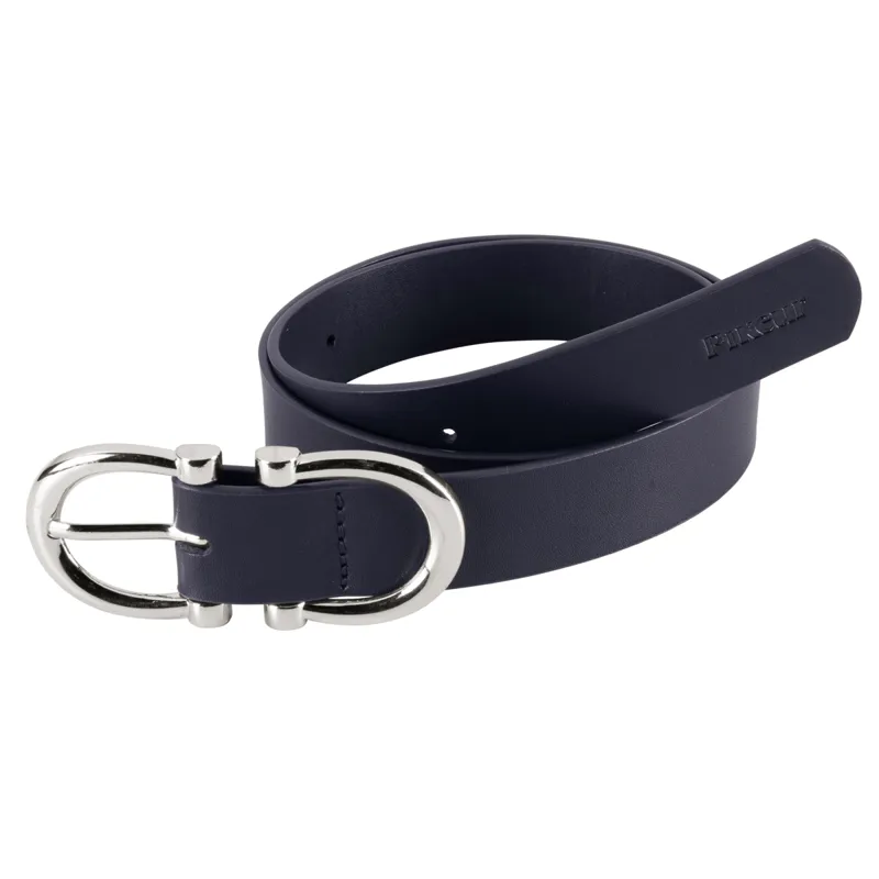 Pikeur Faux Leather Buckle Belt - Navy/Silver