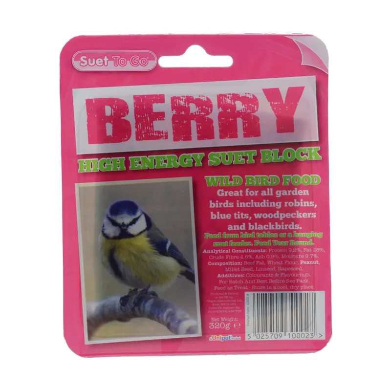 Suet To Go Suet Block In Tray 320g  - Berry