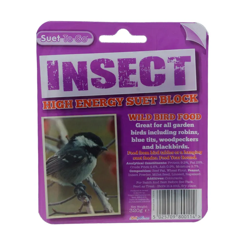 Suet To Go Suet Block In Tray 320g - Insect