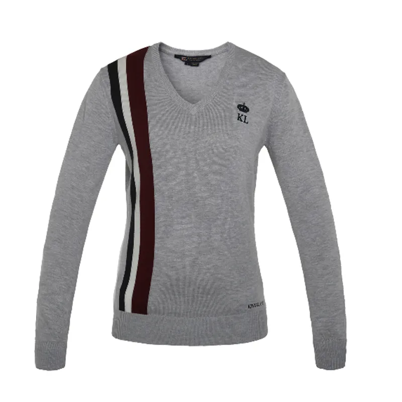 Kingsland Anona Knitted V-Neck Sweater - Grey