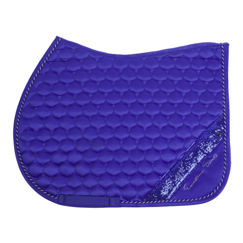 QHP Saddle pad Brilliance - Victoria Blue-1