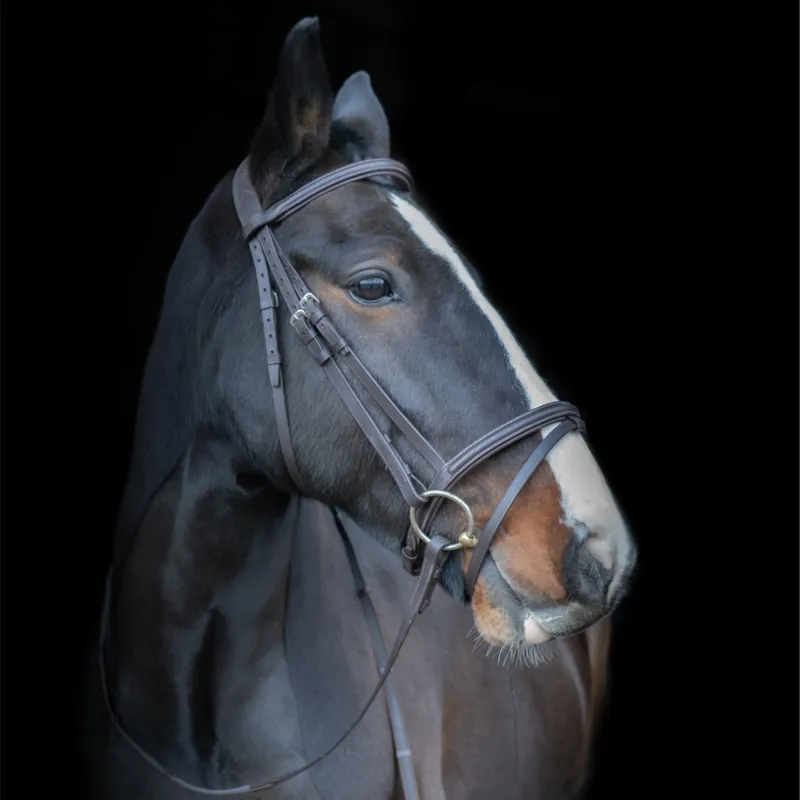 Cameo Core Collection Anatomic Bridle With Sure Grip Reins - Brown-2