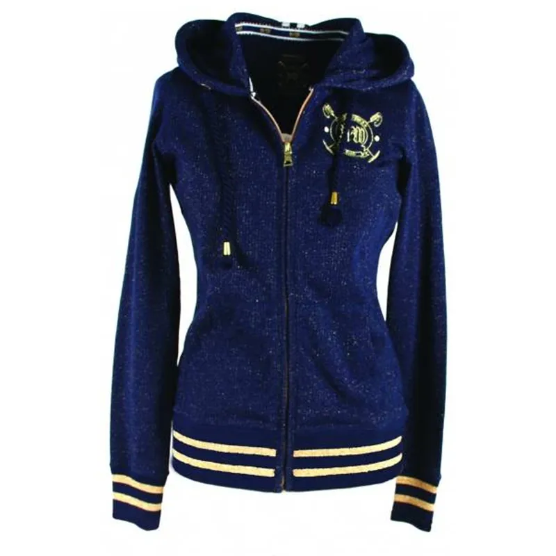 Horseware Roxana Gold Lurex Hoody - Navy