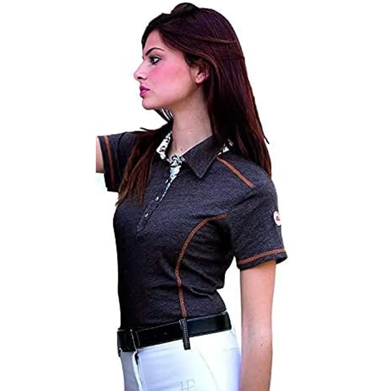Horseware AA Elisa Short Sleeve Ladies Bamboo Polo - Brown