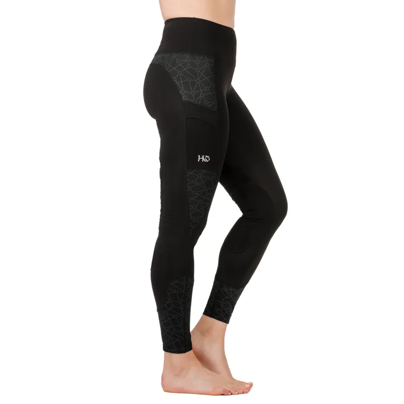 Horseware Riding Tights - Reflective Black