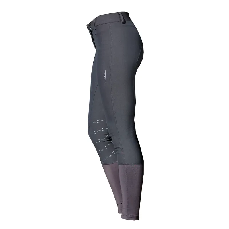 Horseware AA Ladies Silicone Knee Patch Breeches - Charcoal-1