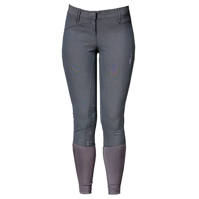 Horseware AA Ladies Silicone Knee Patch Breeches - Charcoal