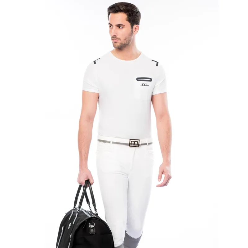 Horseware AA Men's Silicone Knee Patch Breeches - White-2