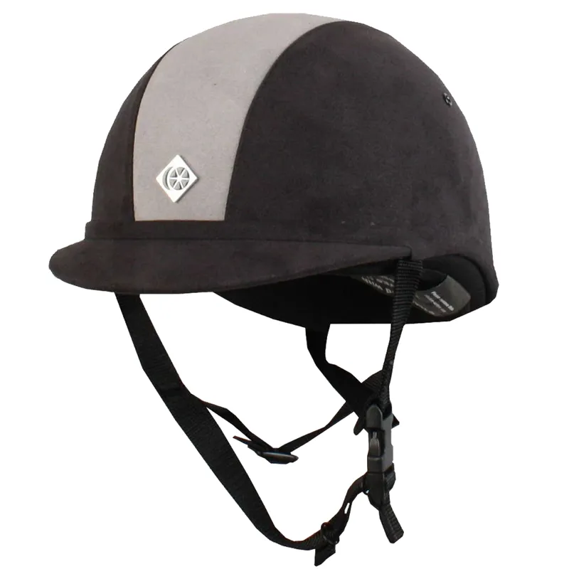 Charles Owen YR8 Riding Hat - Midnight Charcoal/Silver