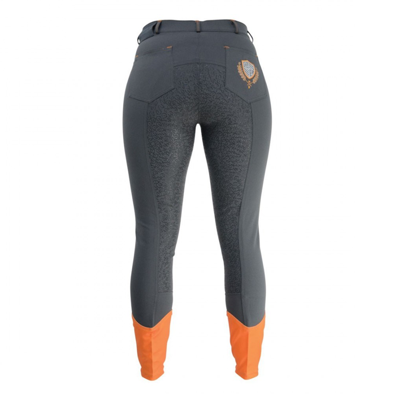 Coldstream Learmouth Ladies Breeches - Clementine Orange/Gargoyle Grey-1