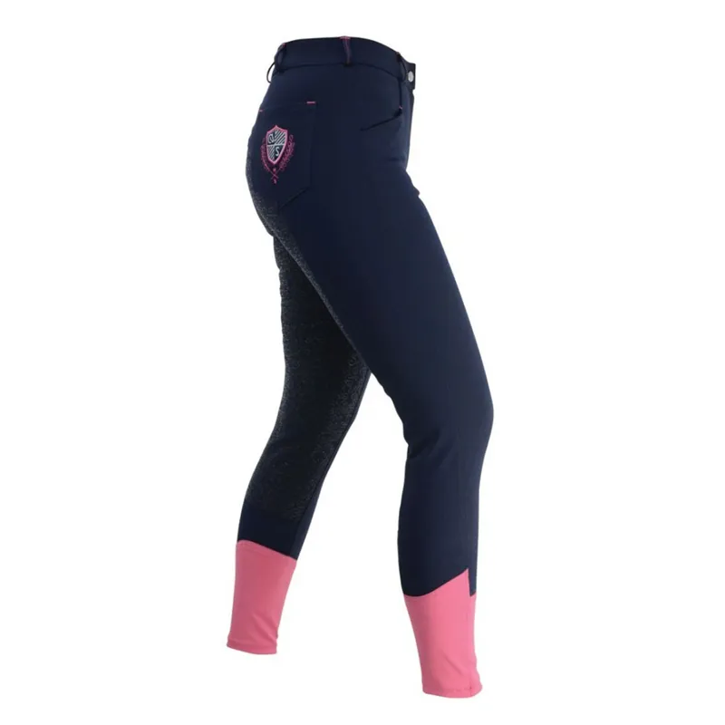 Coldstream Learmouth Ladies Breeches - Navy/Raspberry Sorbet-1