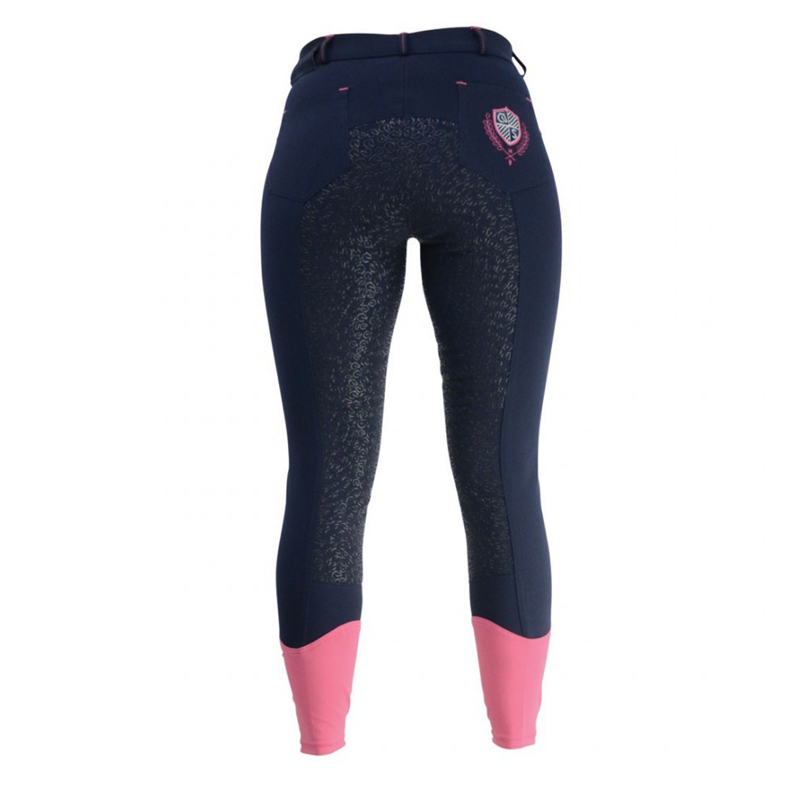 Coldstream Learmouth Ladies Breeches - Navy/Raspberry Sorbet-2
