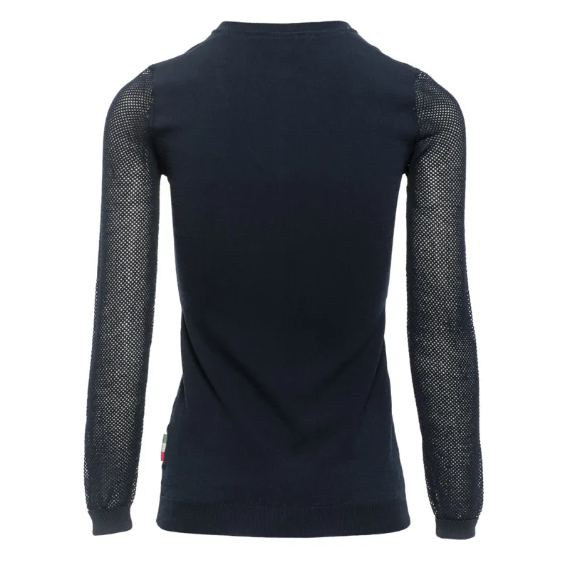 Horseware AA Platinum Ladies Sweater with Perforated Sleeves - Navy-1
