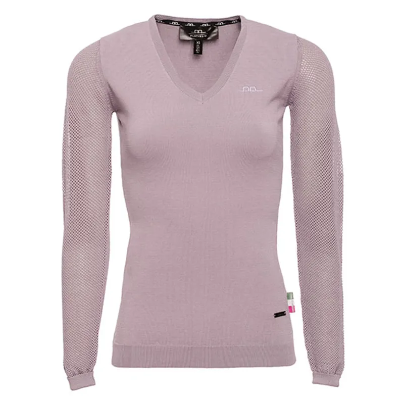 Horseware AA Platinum Ladies Sweater with Perforated Sleeves - Antique Plum