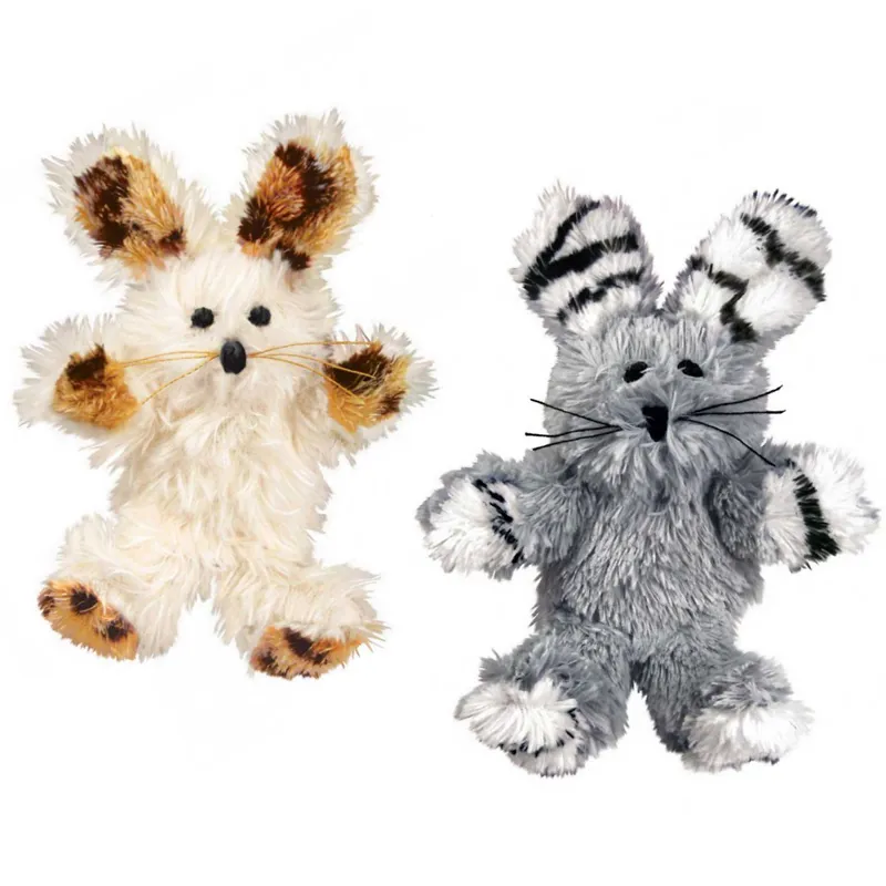 KONG Cat Softies Fuzzy Bunny Colours Assorted