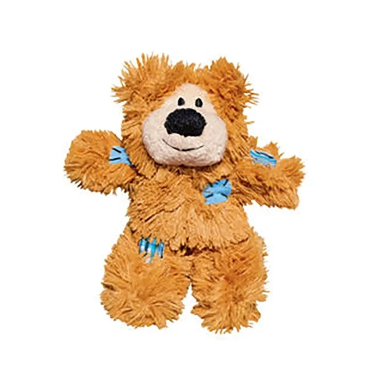 KONG Cat Softies Patchwork Bear Colours Assorted