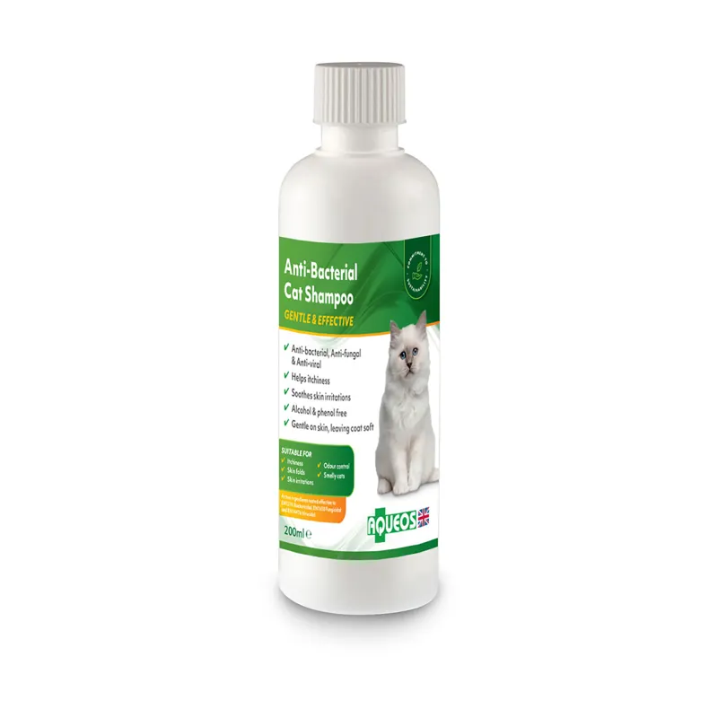 Aqueos Anti-Bacterial Cat Shampoo - 200ml