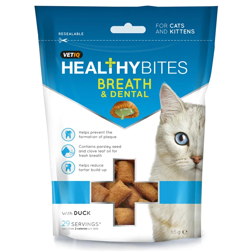 VetIQ Healthy Bites Breath And Dental For Cats And Kittens - 65 gm