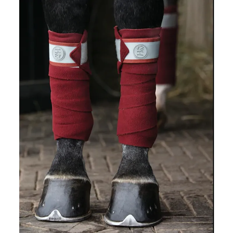 Horseware Fashion Hybrid Cooler and Fashion Fleece Bandages - Redwood-1