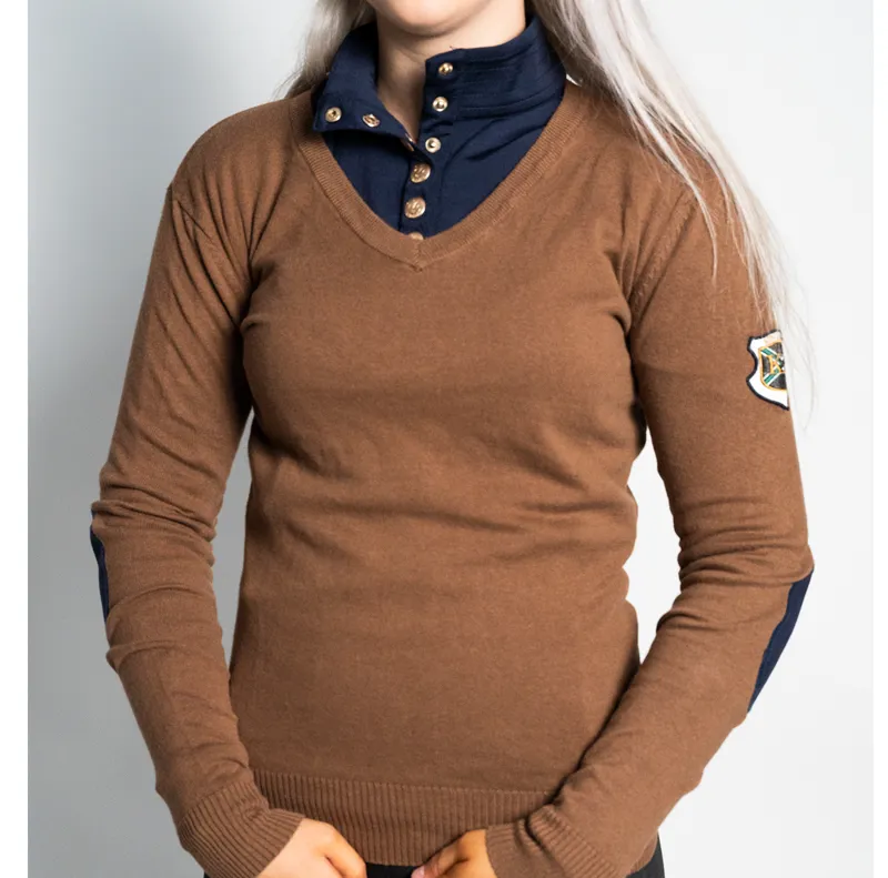 Kingsland Scott Ladies V-Neck - Brown Sacher