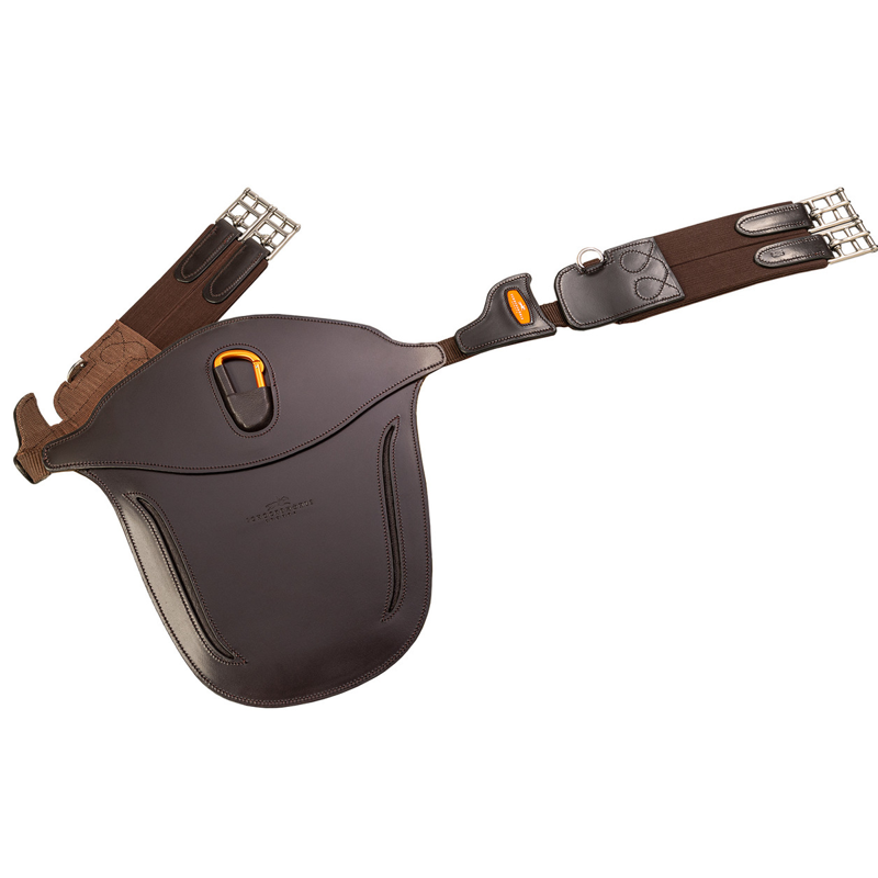 Schockemohle Olymp Pro Anatomical Jumping Girth - Espresso/Silver-1