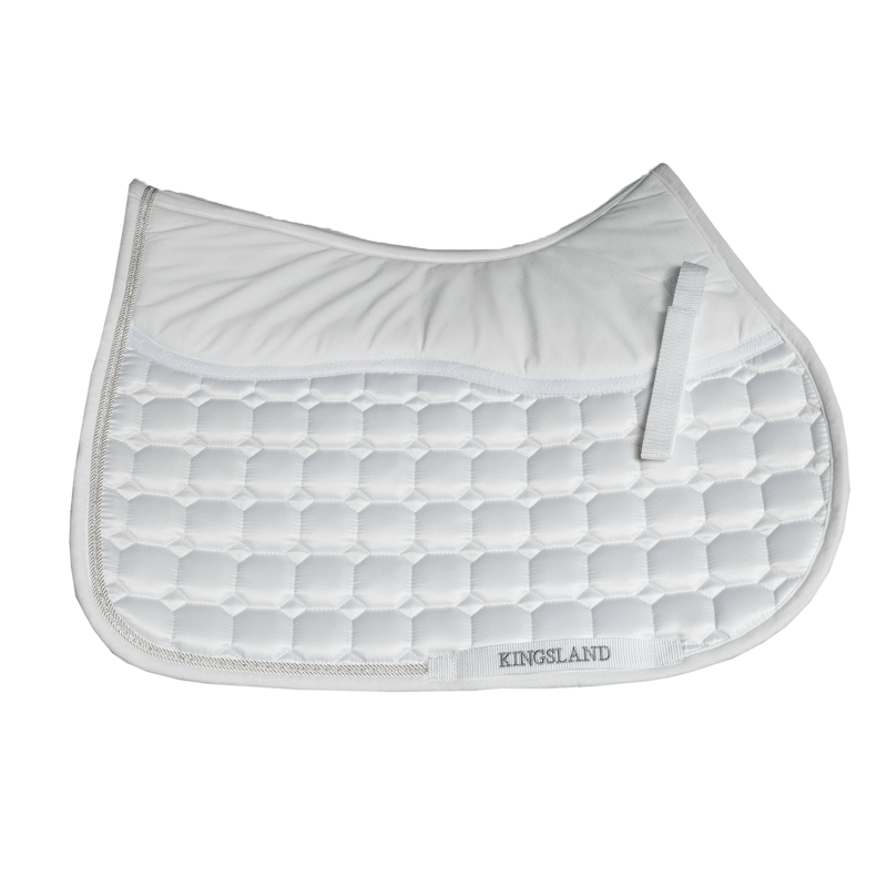 Kingsland KLodessa Satin Jumping Saddle Pad - White-1