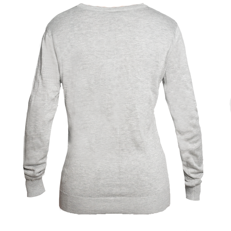 Kingsland Anona Knitted V-Neck Sweater - Grey-2
