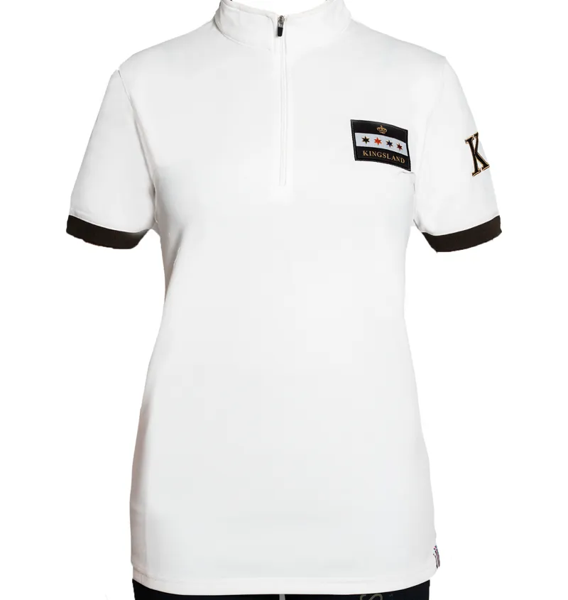Kingsland Lovita Short Sleeved Fitted Ladies Show Shirt - White