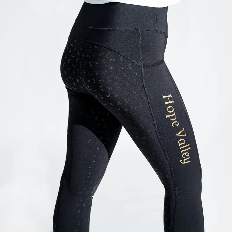 Hope Valley Saddlery Riding Tights - Black-2