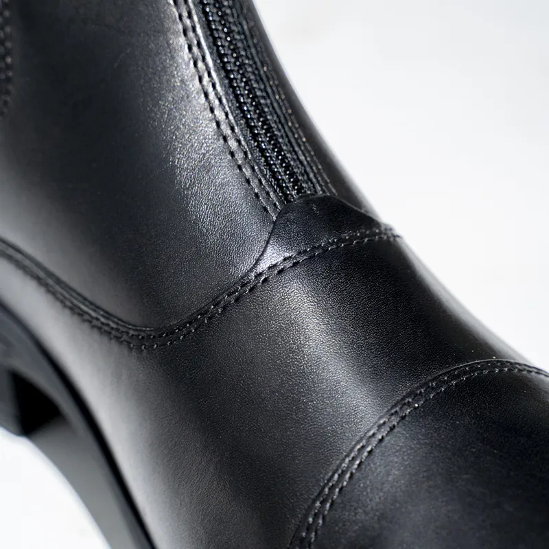 Hope Valley Castleton Childrens Front Zip Jodhpur Boots - Black-2