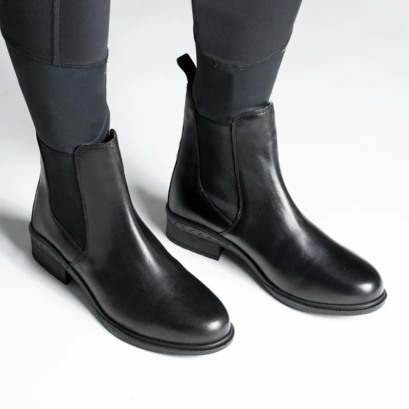 Hope Valley Edale Childrens Pull On Jodhpur Boots - Black-1