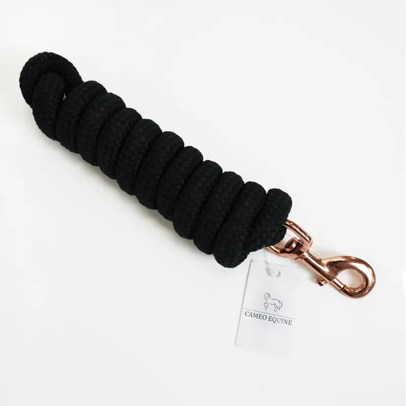 Cameo Deluxe Leadrope - Black/Rose Gold