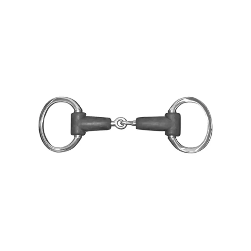 JHL Pro Steel Rubber-Mouth Eggbutt Snaffle