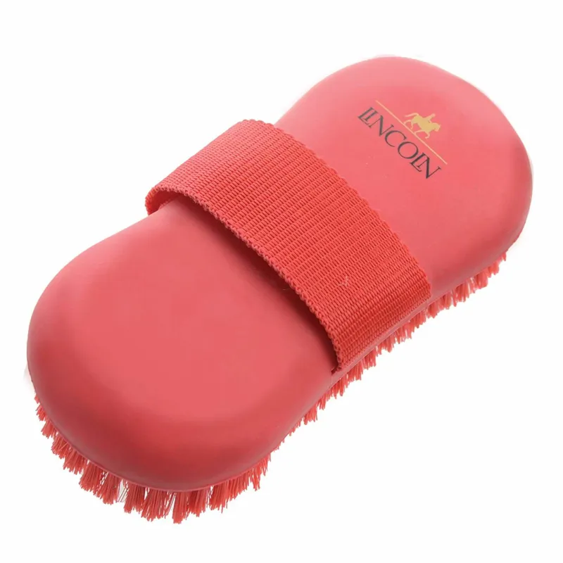 Lincoln Horse Care Accessories Oval Wash Brush in Red