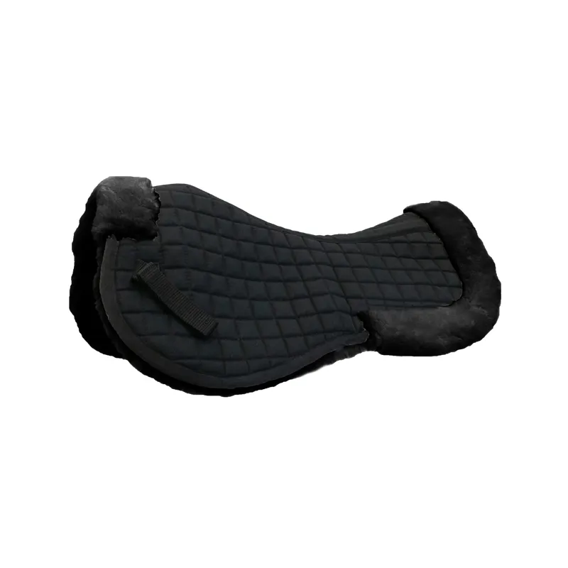 Mark Todd Deluxe Fleece Lined Half Pad Black/Black