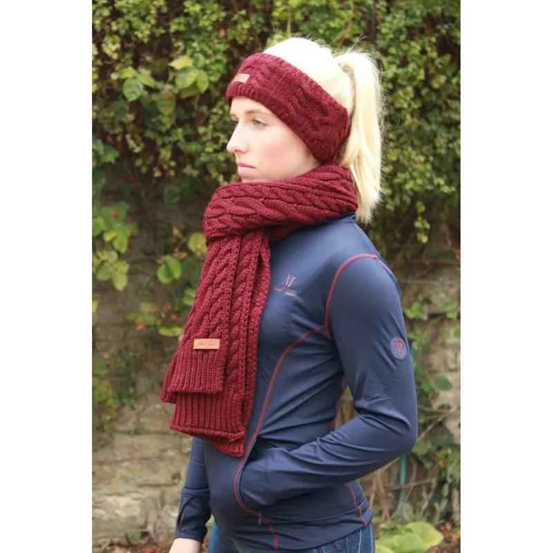 Mark Todd Knitted Scarf - Burgundy