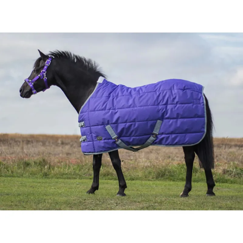 Mark Todd Mediumweight Pony Stable Rug - Purple/Grey