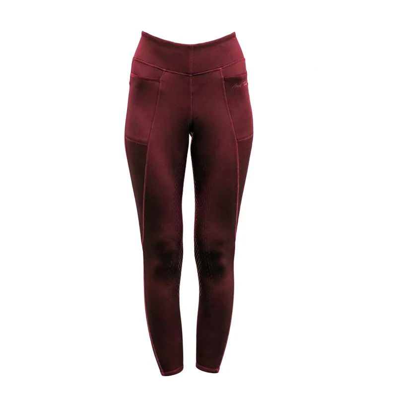 Mark Todd Winter Riding Leggings - Burgundy