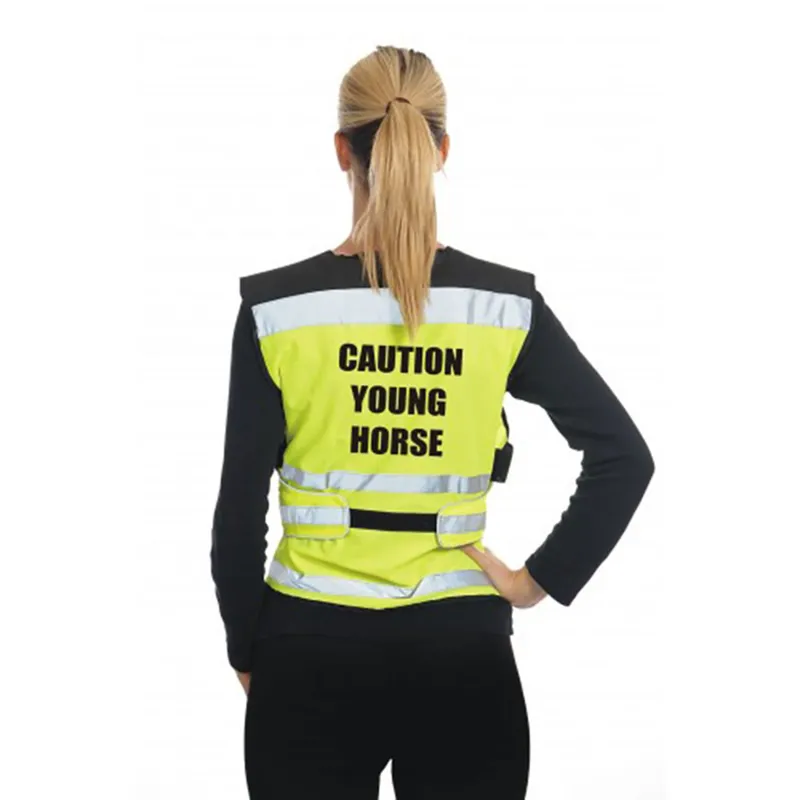 Equisafety Air Waistcoat Caution Young Horse - Yellow